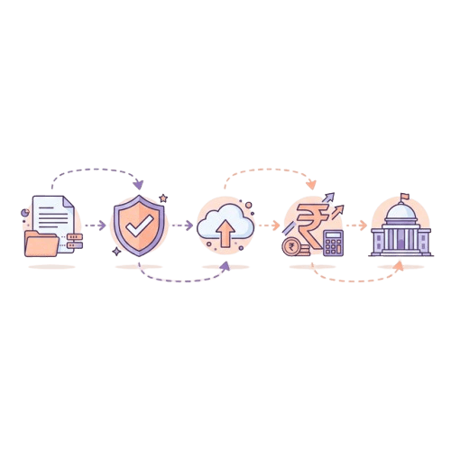 Tax compliance workflow illustration